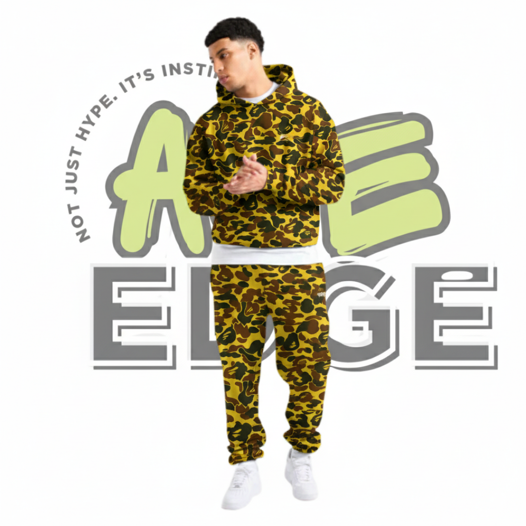 Yellow Black Camo Hoodie
