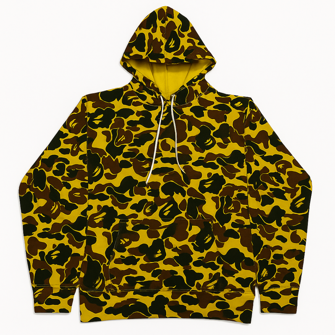 Yellow Black Camo Hoodie