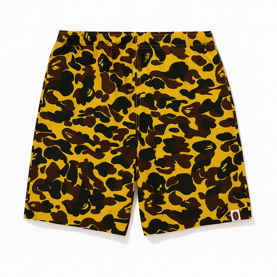 Yellow Black Camo Short
