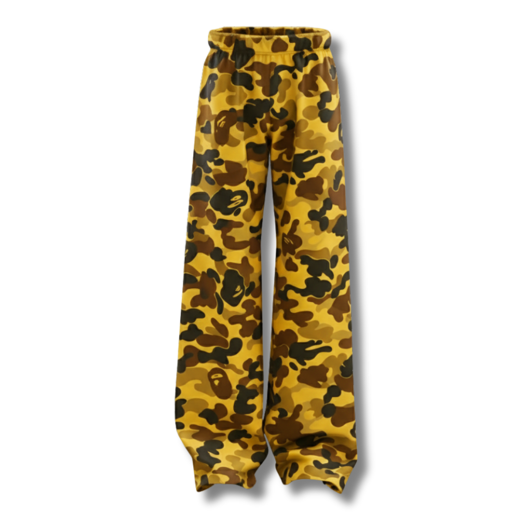 Yellow Black Camo Pants