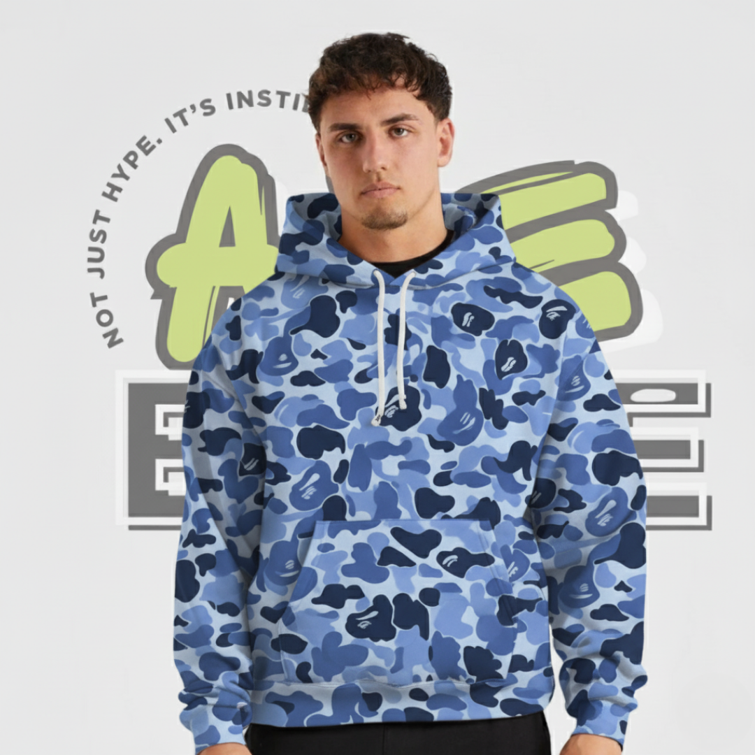Blue Camo Hoodie