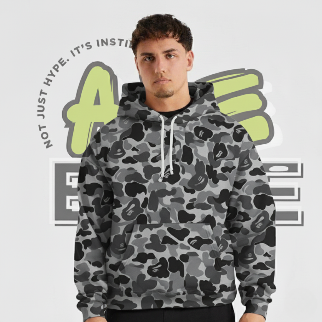 Gray Camo Hoodie
