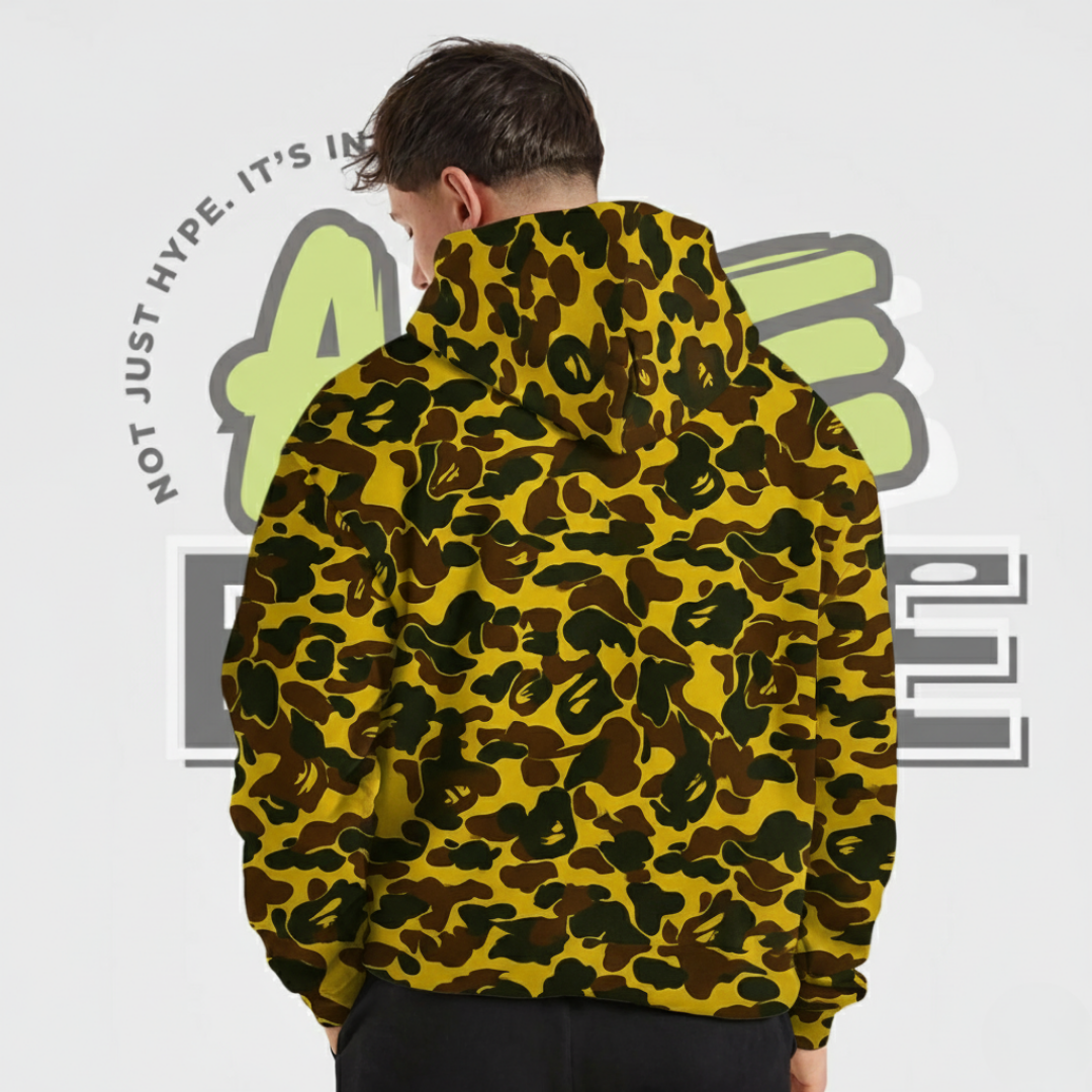 Yellow Black Camo Hoodie