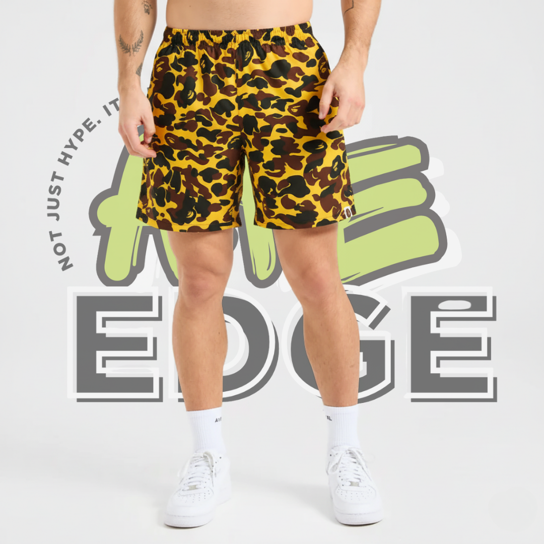 Yellow Black Camo Short