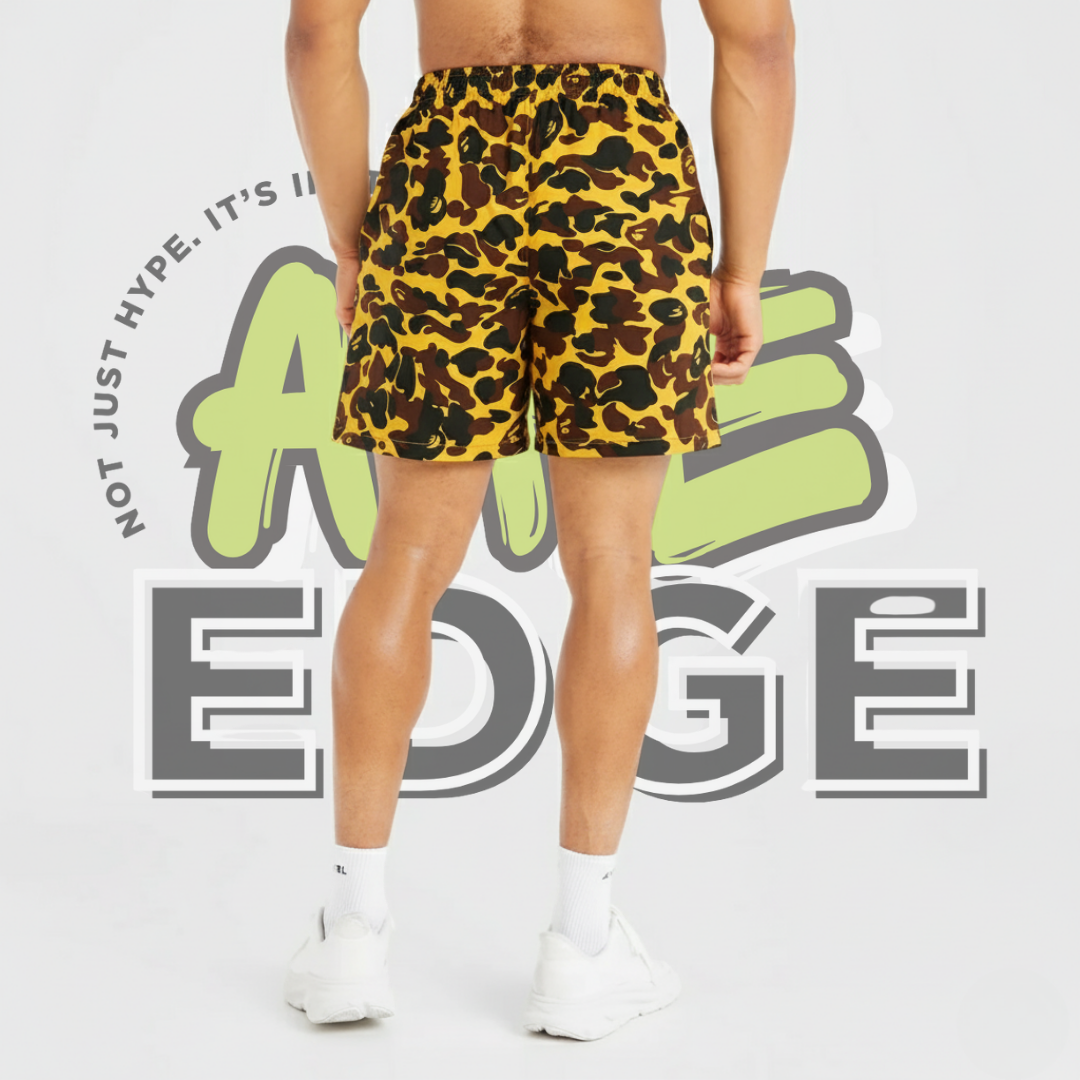 Yellow Black Camo Short
